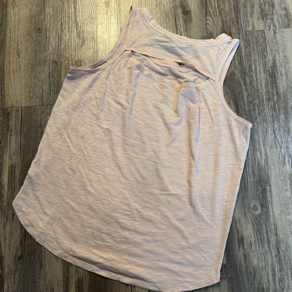 Heathered Light Pink Athleta Tank Top